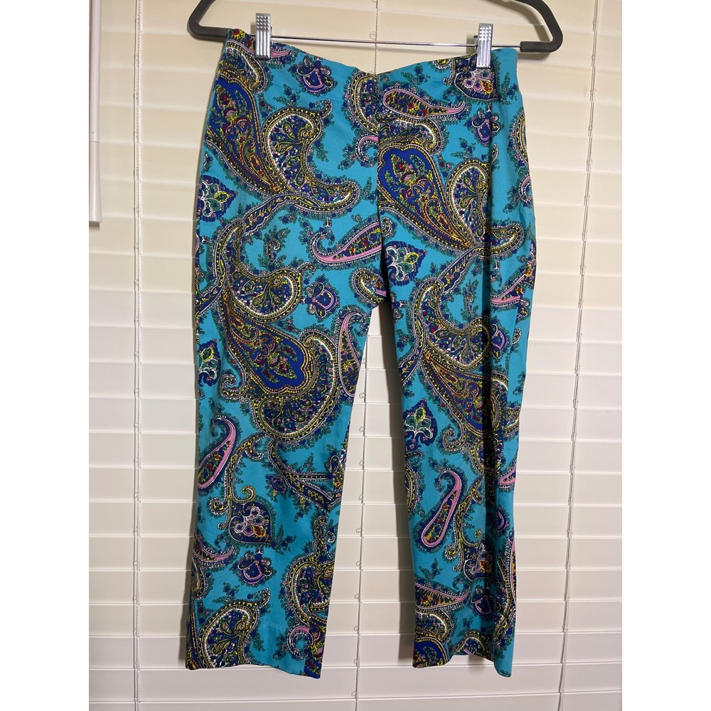 Talbots 4P  womens capri pants paisley
